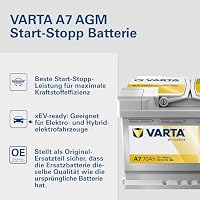 VARTA Automotive DYNAMIC AGM (A7) 12V 70Ah 760A - Nassbatterie für Start-Stopp Systeme und xEV - Starterbatterie für Autos mit höherem Energiebedarf - Wartungsfreie Bleisäurebatterie – Ansicht 2