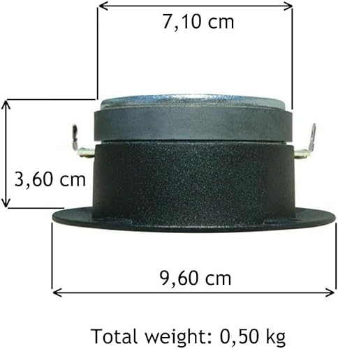 2 SUPER Tweeter MASTER AUDIO BST03/8 mit 120 watt rms und 240 watt max 9,60 cm Durchmesser 99 db 8 ohm Haus mit Einer Tiefe von nur 3,60 cm, pro Paar