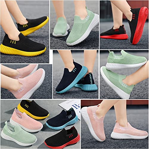 Boys Girls Sneakers Kids Lightweight Slip On Running Shoes Walking Shoes Breathable Easy Walk Loafer Tennis Shoes For Toddler/Little Kids/Big Kids Pink #TOP7