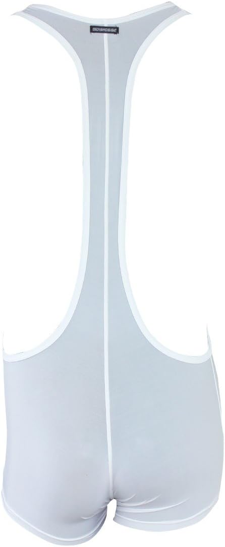Kaerm Mens Bulge Pouch Boxer Shorts Romper Jumpsuit Athletic Gymnastic Wrestling Singlet Jockstrap Bodysuit