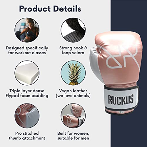Women's Boxing Gloves - Womens Boxing Bag Gloves White, Black & Pink Boxing Gloves For Women | Punching Gloves Women Can Use For Boxing & Kickboxing Gloves For Women | Ruckus Women Boxing Gloves #TOP4