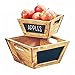Cal-Mil 3593-12-99 Chalkboard Bowl, 6" Height, 12" Width, 12" Length, Madera