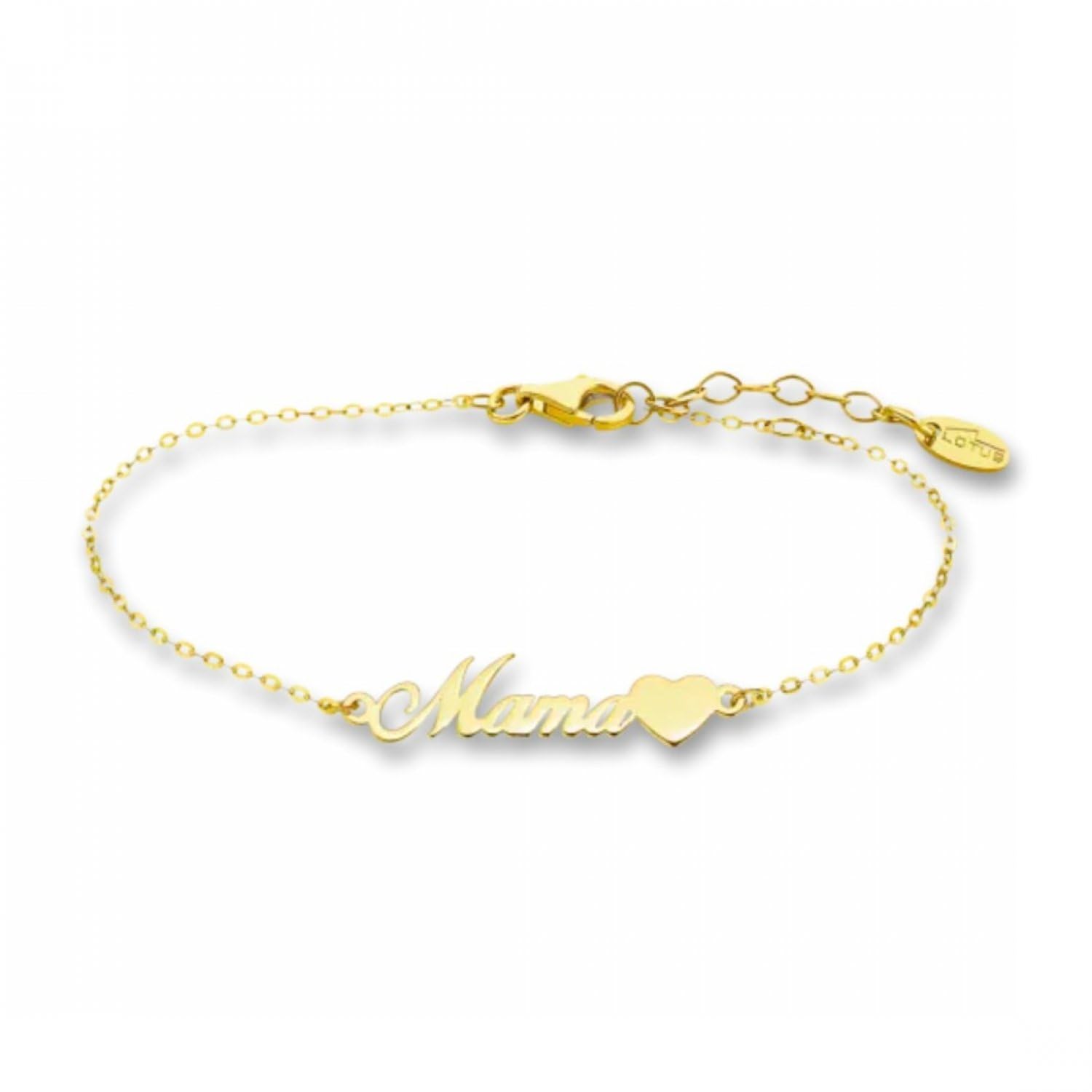 LOTUS SILVER LOTUS SILVER Pulsera Plata Mujer LP3234-2/2 de Primera Ley 925 ml Mamá - Sofisticado Brazalete con Pulido y Acabado Refinado - Pulsera Dorada - Regalo de Cumpleaños - Aniversario - Ocasión Especial