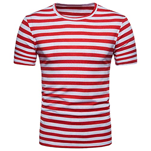 Générique T-Shirt rayé Bleu et Blanc à Manches Longues pour Homme - Chemise de pêche à Manches Longues pour Homme Grâce