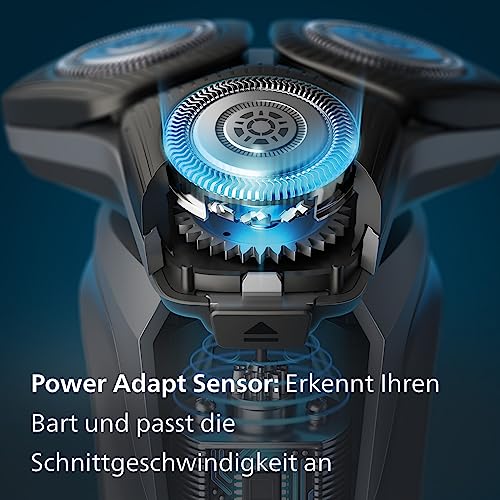 Philips Shaver Series 5000 – Elektrischer Nass- und Trockenrasierer für Herren mit ausklappbarem Trimmer, Ladestation & Reiseetui (Model S5884/35) – Bild 6