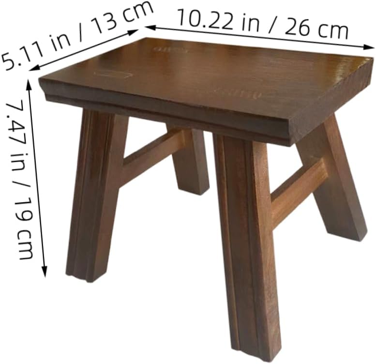 PRETYZOOM Multi-Purpose Small Bench: Step Stool for Boys and Girls Dance Stool Shoe Changing Bench Wooden Indoor Stool