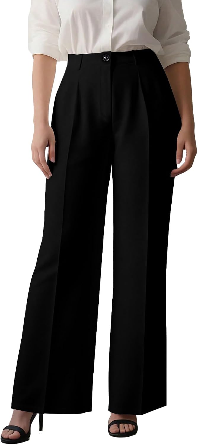 Ulovmi — Pleated High-Waist Wide-Leg Trousers