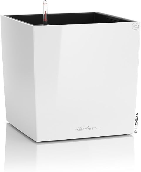 Lechuza-Gefäß mit Bewässerungssystem Cube Premium 50 weiß | 16560