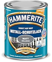 Hammerite Metallschutzlack Matt, Hellgrau, 250ml