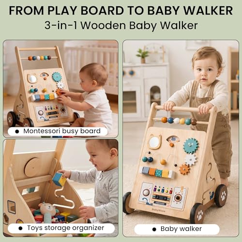 Babywaze Wooden Baby Walker 9-18 Months, Baby Push Walker Gift with Wheels by Babywaze - Image 5
