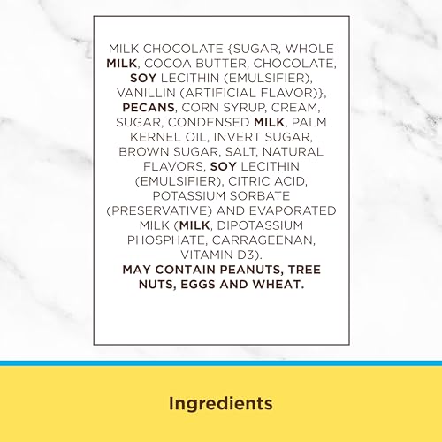 Russell Stover, Pecan Delights, Chocolate Covered Caramel and Pecans, Chocolate Gift Box, 8.1 Ounce