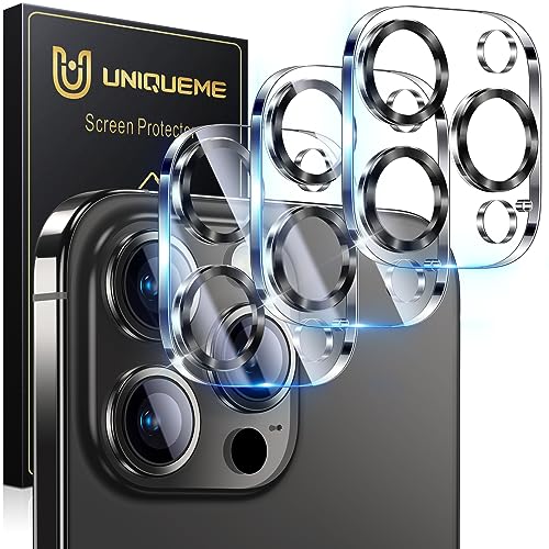 Protection Camera iPhone 15 Pro Max UniqueMe 3 Pièces Gris