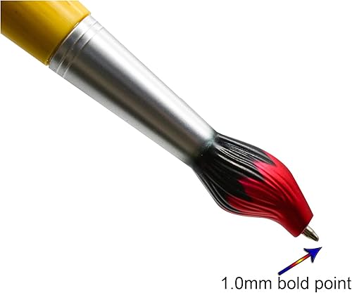 Miniatura 2 de 25 Uds. novedosos bolígrafos con forma de pincel de bambú, bolígrafos de madera para artistas de arte, escuela, oficina, fiesta, papelería, Navidad