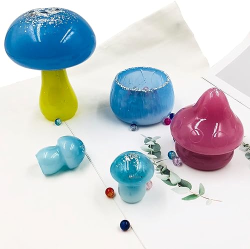 Miniatura 7 de 6 moldes de resina de hongos moldes de resina FineGood de silicona moldes de silicona para manualidades moldes de silicona para decoración de caja