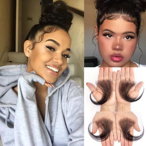 Edges Hair HD Lace Baby Hair for Women Reusable invisible Swiss Lace Hairline Natural Black Handmade Real Human Hair Pieces