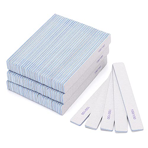Rectangle nail files 150/150 grit (100 pieces) BTYMS
