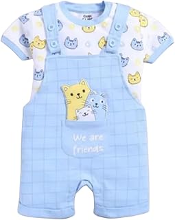 INDHRANI TEXTILE Kids Cotton Dungree- Half Sleeves, Printed, Round Neck Casual Outfit for Baby Boys &amp; Baby Girls, Printed ...