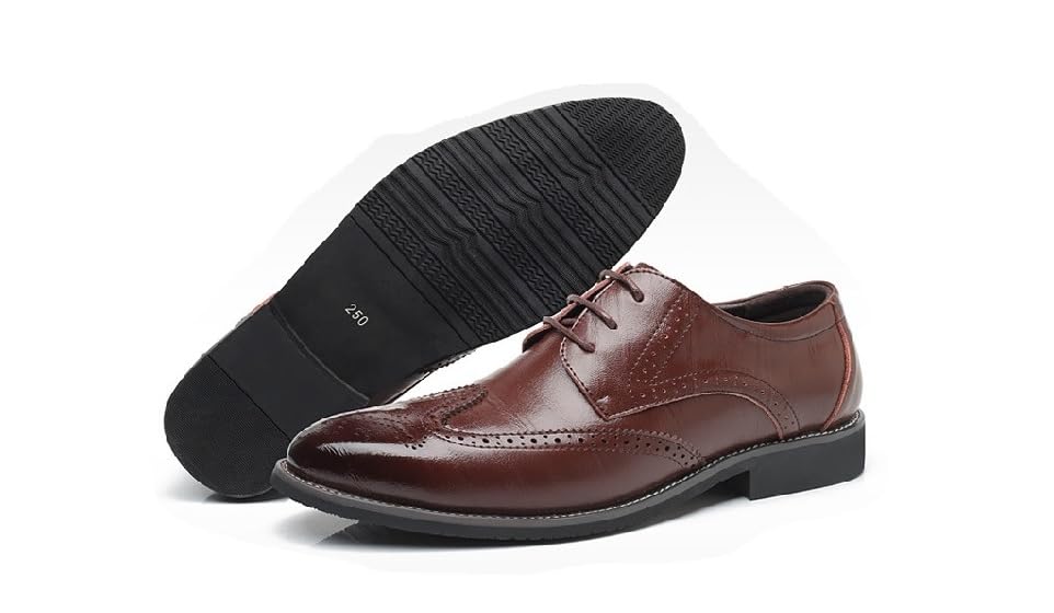 Style SY7196 - Zapatos casuales de piel de vaca para hombre, Marrón, 40 EU