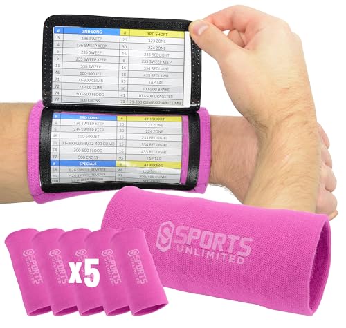 Image of Sports Unlimited Adult Triple Wrist Coach, Football Wristbands for Plays, Baseball Wristbands, QB Arm Bands