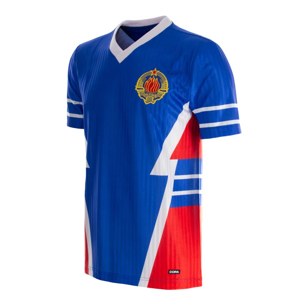 Copa - Yugoslavia 1990 - Camiseta de fútbol Retro - Hombre - Azul