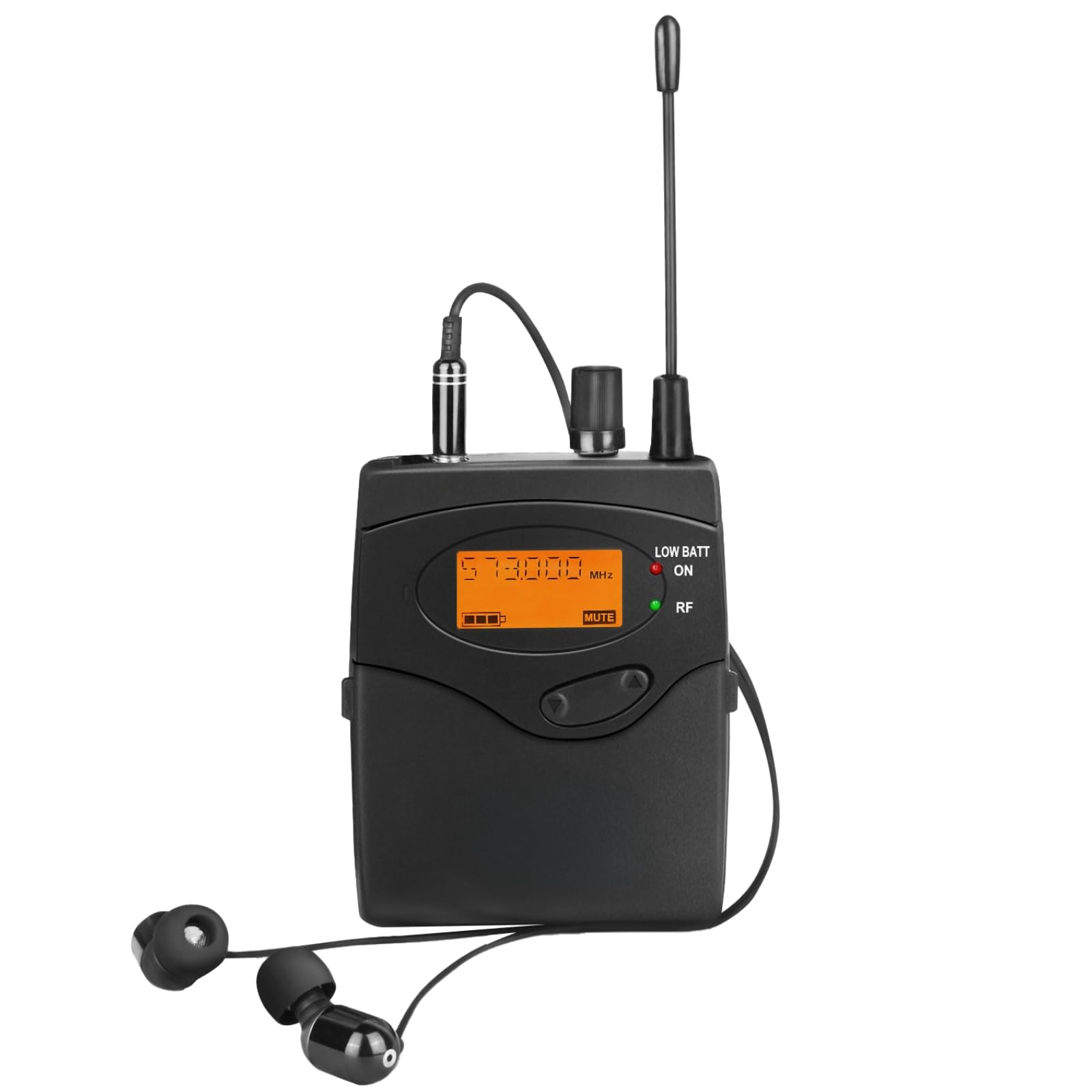 Kabelloses Bühnen-Ohr-Monitorsystem, Dual-K-UHF-In-Ear-Monitore für Musiker und Sänger, tragbares Setup für Live-Auftritte, Proben und Studios