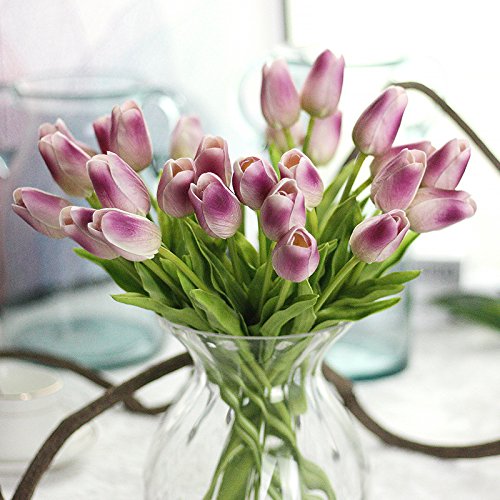Doolland 30 pz Tulip fiori artificiali per