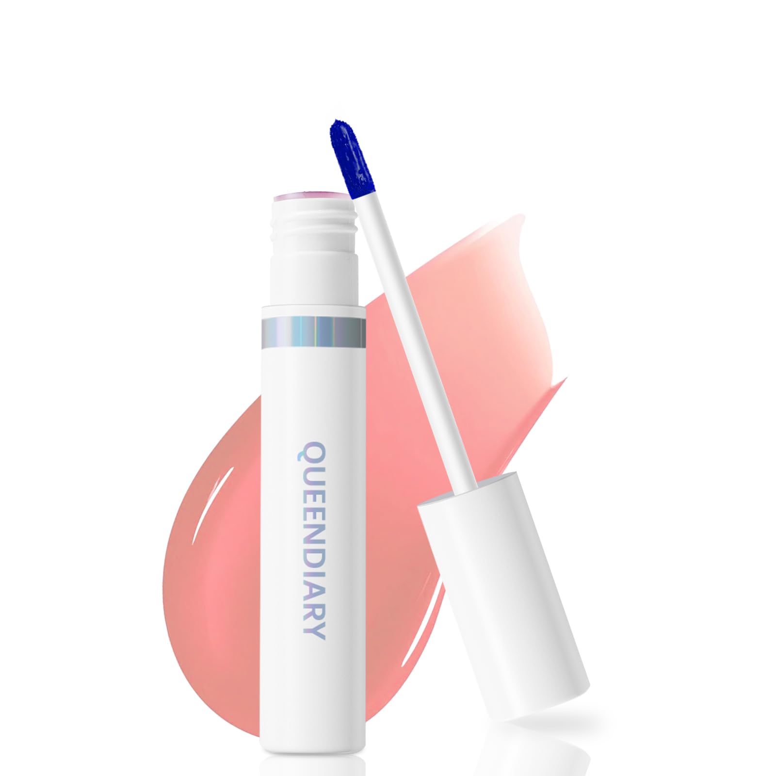 QueenDiary lip stain peel off lip gloss all day long lasting Waterproof and Transferproof lip tint - matte finish peel off lip liner (06#Natural)