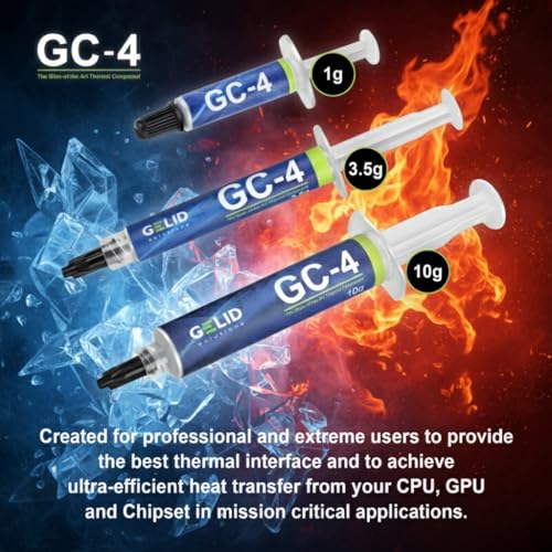 Image of Gelid Solutions GC-4-3.5g Thermal Compound for Heat Sinks | Maximum Thermal Conductivity | Easy to use | Non-Corrosive