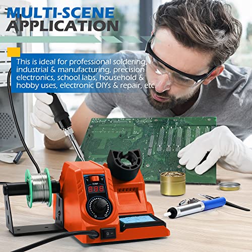 Soldering Kit, Sunrui 70W Soldering Station With Precision Heat Control (392°F To 896°F), °F & °C Dual Digital, Led Display Digital Soldering Iron Kit, Auto Sleep & Fast Heating Up #TOP6