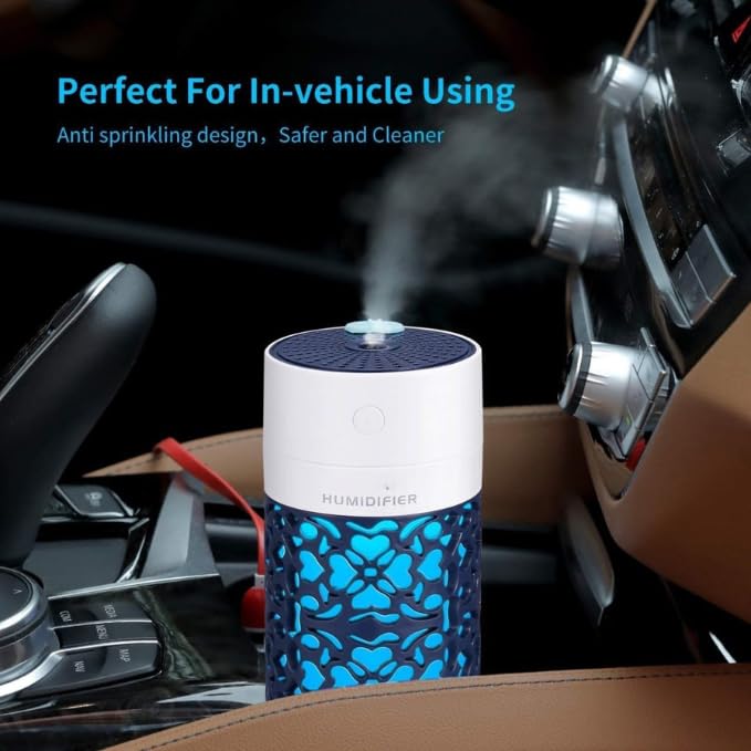 Humidificador y Difusor aromático eléctrico con luz ambiental miniatura 2