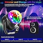 Disco Party Light, Strobe DJ Ball Light with Music Sound Activated Remote Control, LED Stage Lights for Rave Dance Party Christmas Decoration Halloween New Years Eve Birthday in Karaoke Home (2) - Image 5