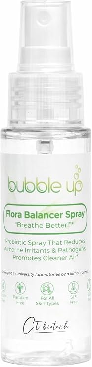 Bubble Up Probiotic Allergen Neutralizer Home Spray - Air, Fabric, Household Surfaces Daily Use, Pet Safe, 50 ml