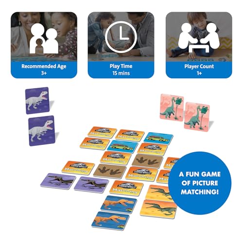 Wonder Forge Jurassic World Matching Game - Glow-in-the-Dark Dinosaur Memory Challenge for Kids Ages 3 and Up - Educational Fun for Family and Preschool Play by Wonder Forge - Image 2