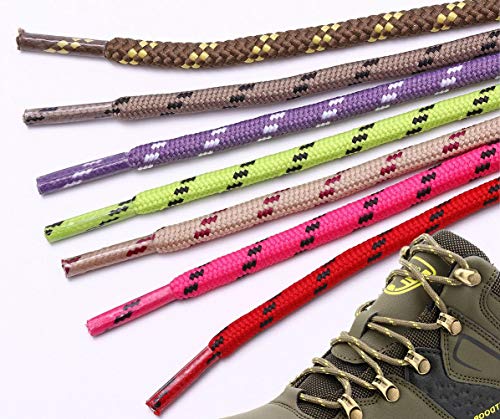 MoonyLI 7 pares de cordones de colores planos, para zapatillas deportivas, cordones redondos (7 colores)