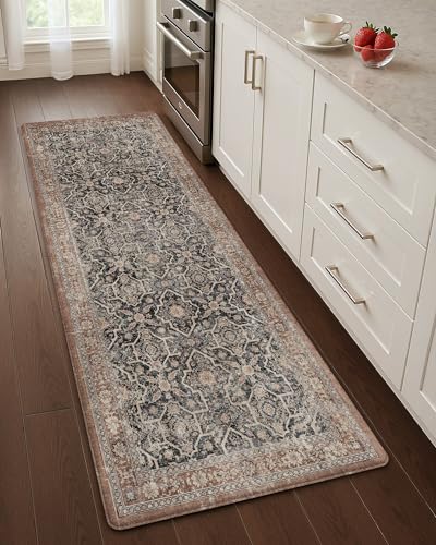 Color&Geometry Anti Fatigue Kitchen Mats for Floor 24x59, Vintage Decor, Easy Clean, Waterproof & Oil Proof, 0.4