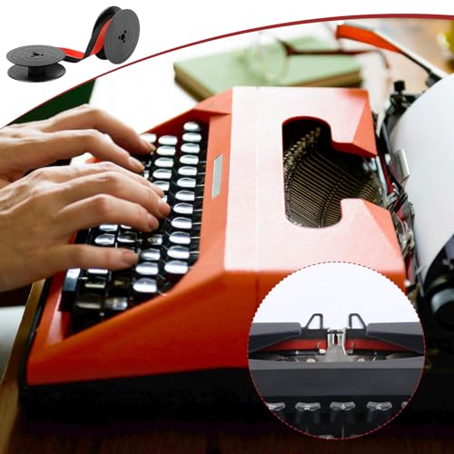 2 Stück GR4 Farbband für Schreibmaschine, Rot und Schwarz Nylon Typewriter Farbband, Kompatibel mit Klassischen Modellen, Schreibmaschinenband für Klare und Präzise Druckergebnisse