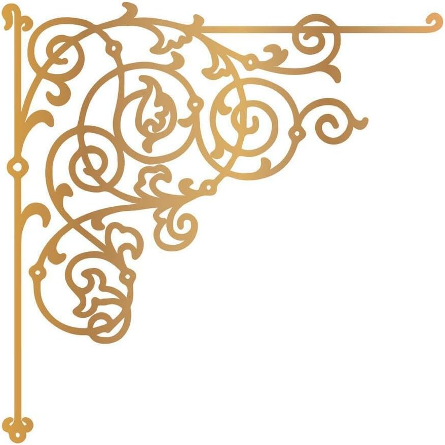 Couture Creations MINI HOTFOIL STAMP CRLN SQ CR, us:one size, Curling Square Corner 2.3"x2.3"
