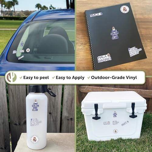 Desert Cactus Real Madrid FC Sticker Decal Vinyl Los Blancos Madridistas Soccer Laptop Water Bottle Car Scrapbook (Type 2-2) by Desert Cactus - Image 5