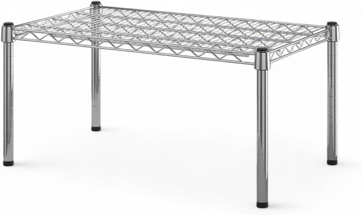 Chrome Plated Wire Dunnage Rack Ideal for Commercial Kitchens Foodservice Storage (18''W x 54''L x 8''H)