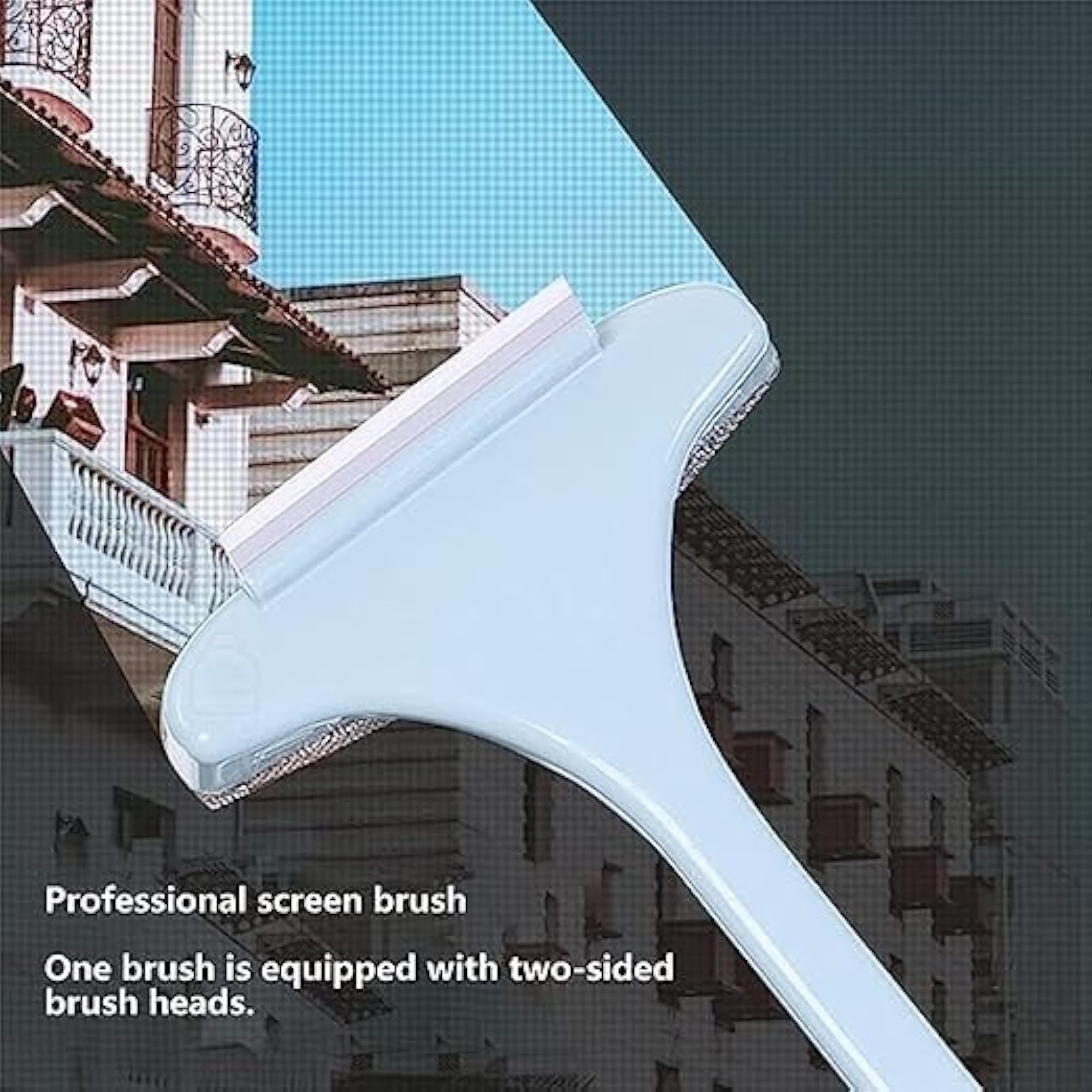 Window Screen Mesh Cleaner with Ergonomic Grip