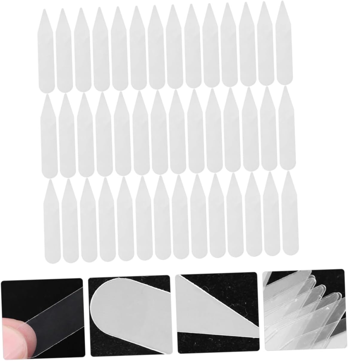 NOLITOY 200pcs Transparent Pet Collar Stays for Men Shirts Durable Collar for Easy Use Essential Suit Accessory