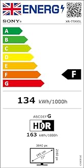 Sony BRAVIA XR, XR-77A95L, 77 Inch, QD-OLED, Smart TV, 4K HDR, Google TV, ECO PACK, BRAVIA CORE, Perfect for PlayStation5, Seamless Edge Design, 5 Year Warranty