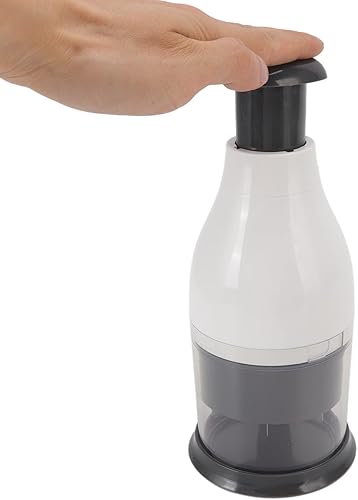 Miniatura 3 de CHICIRIS Picadora manual de alimentos, picadora manual de alimentos de acero inoxidable, cortador de verduras, picadora para ajo, cebolla y nuez