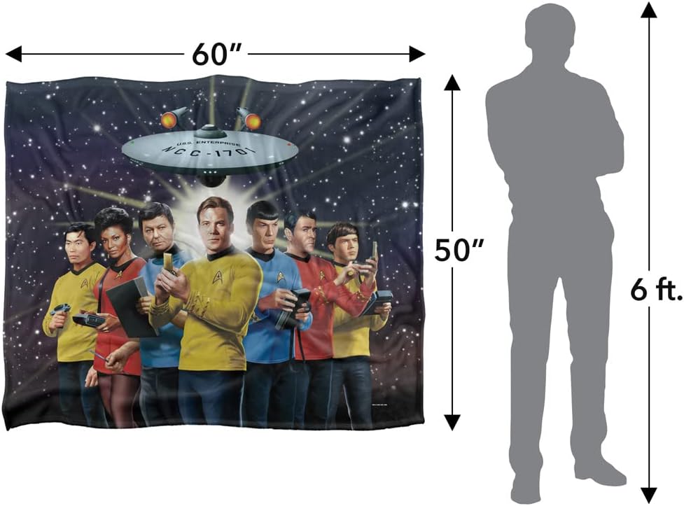Star Trek Original Crew Officially Licensed Silky Touch Super Soft Throw Blanket 50" x 60"