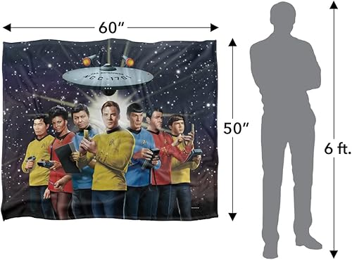 Miniatura 5 de Star Trek Original Crew - Manta con licencia oficial de tacto sedoso, súper suave, 50 x 60 pulgadas