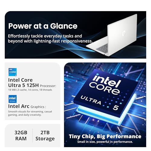 HP 15.6" FHD Touchscreen Laptop Intel Core Ultra 5 125H miniatura 3