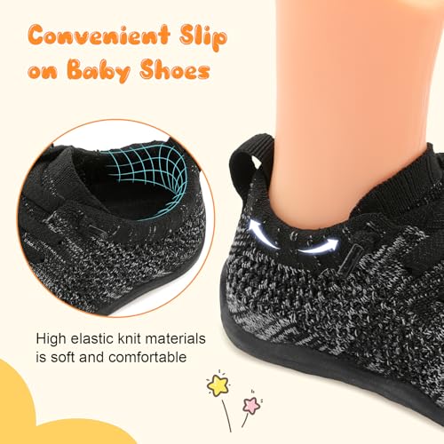 Image of JIASUQI Baby Shoes for Toddler Boys Girls Sneakers Slip on Walking Shoes for Babies