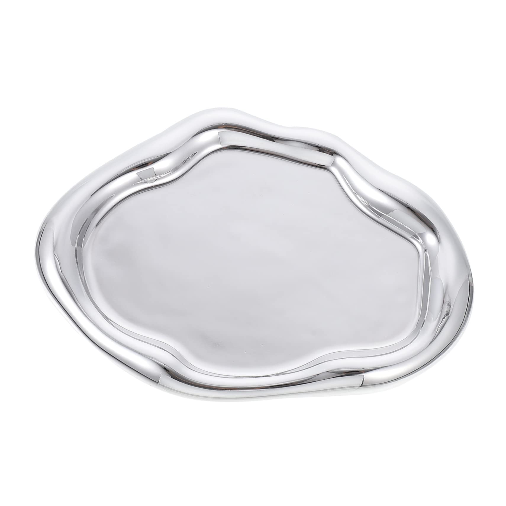 HOMSFOUplate ceramic jewelry tray serving trays desktop ceramic tray Jewelry Dish Cosmetics Organizer Buffet silver vase Decorative Ceramic Tray vintage white porcelain finishing board