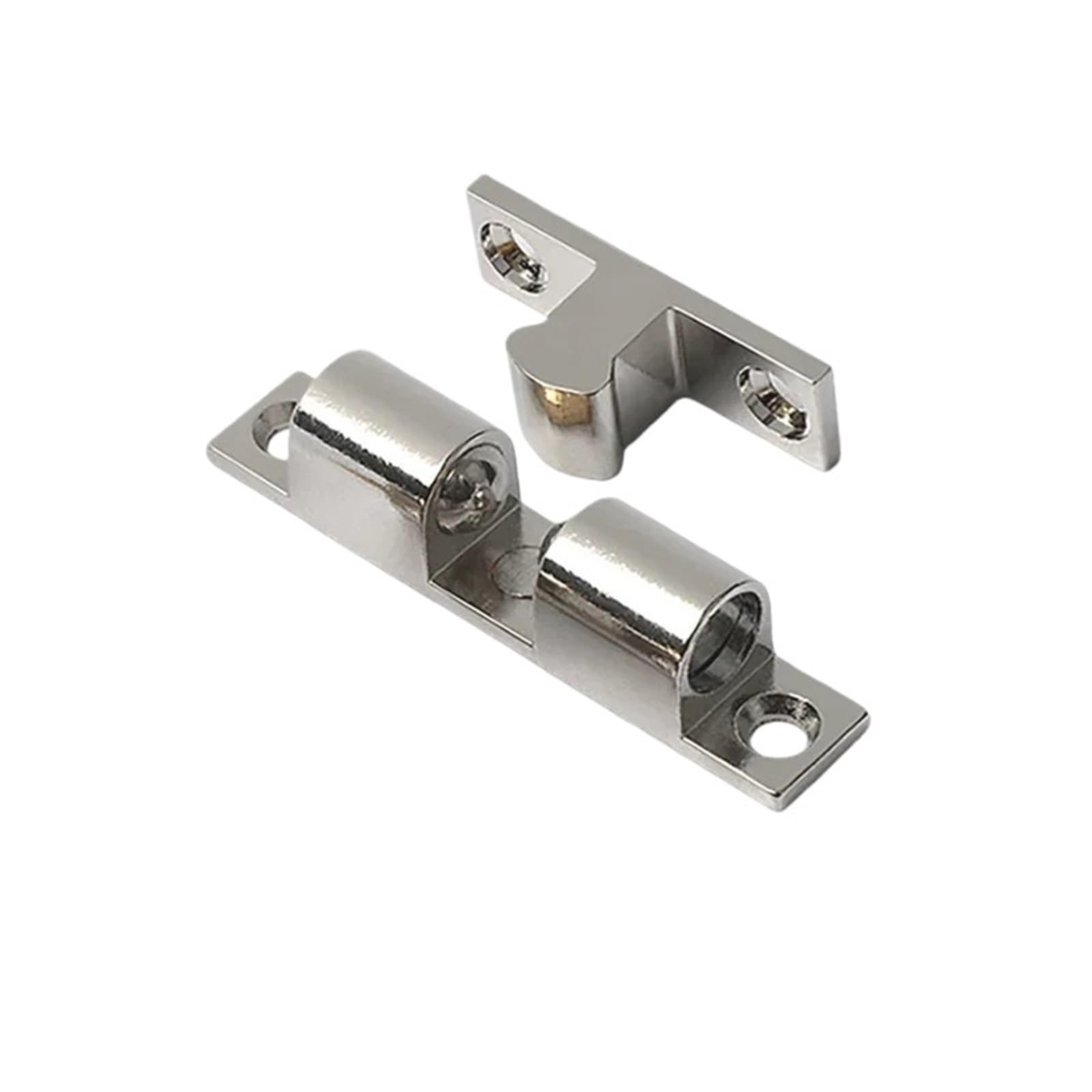 Huwoyg One Color 6Pcs Furniture Door Ball Latch Brass Double Roller Spring Catch Latches Cabinet Closet Adjustable Tension For Cabinet Closet