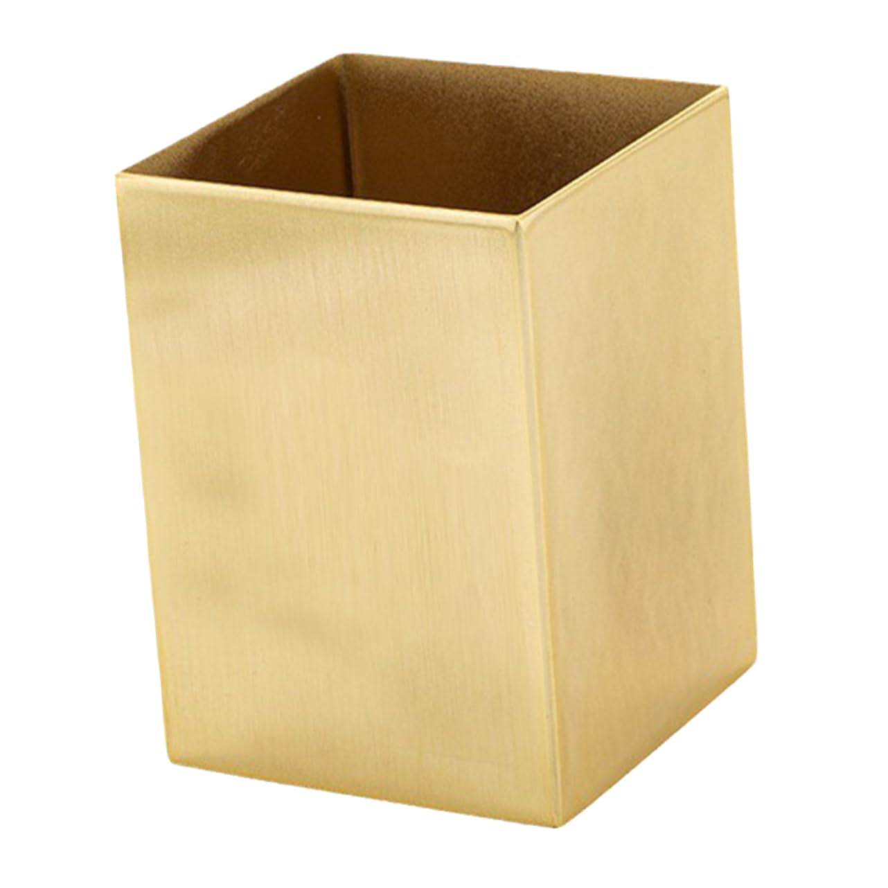 Portalápices Organizador de Bolígrafos y Brochas de Maquillaje de Acero Inoxidable Dorado para Escritorio Estructura Resistente